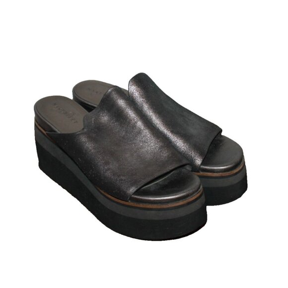 Naked Feet Women's Flow Platform Sandals Size 8.5 Gray Pewter Chunky Boho - Picture 1 of 5